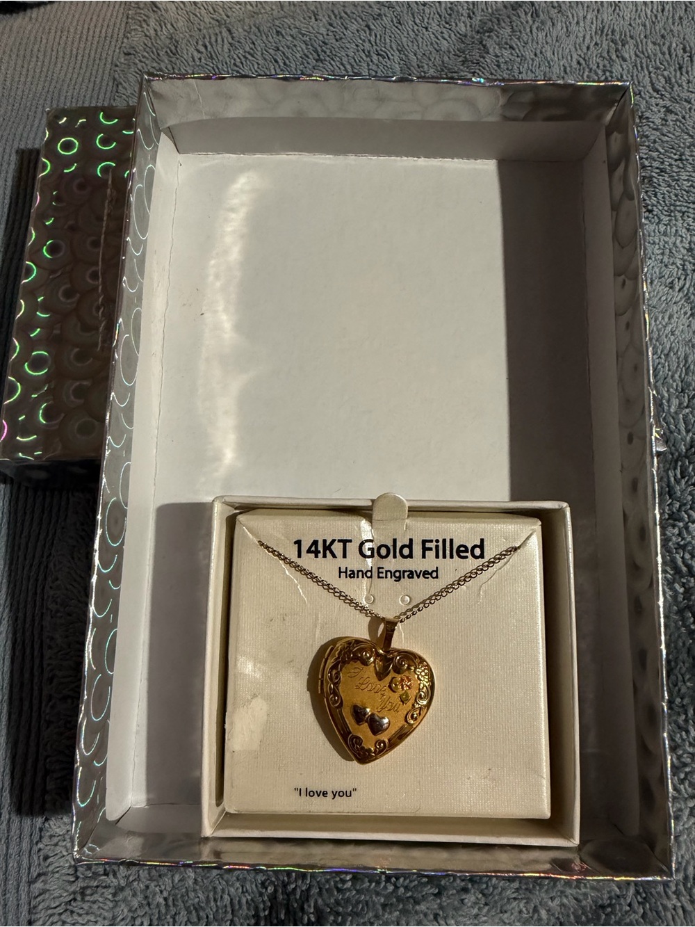 14KT Gold-Filled Heart Locket Necklace - Gold
